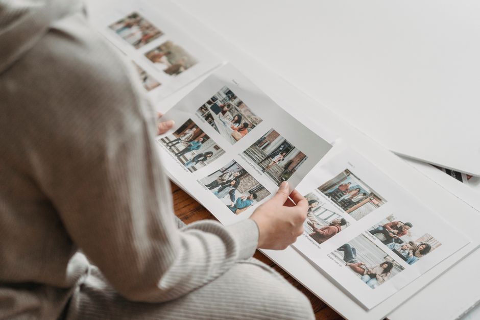 Printed photographs and album